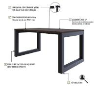 Mesa De Jantar Bronx 160x90x77cm Brmj9160 Terracota - Est.preta Terracota/est.preta - 3