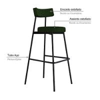 Banqueta Alta Stout Ae: 100 / Aa: 75cm C/02 Un. Bqst7510.2 Verde Musgo City Verde Musgo City - 3
