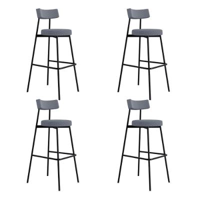 Banqueta Alta Stout Ae: 100 / Aa: 75cm C/04 Un. Bqst7510.4 Etnico Prata Etnico Prata