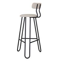 Conjunto 4 Banquetas Alta Ginger Com Encosto Areia Light City - 2