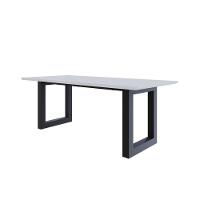 Mesa De Jantar Bronx Rg2 200x90x77cm Brmj9200rg2 Branco Tx - Est.preta Branco Tx/est.preta - 1