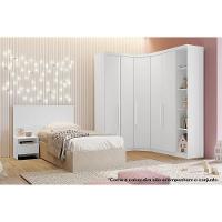 Quarto Modulado Rizon  4 Peças (1 Closet + 2 Guarda Roupas + 1 Complemento) QC209 Branco - 1