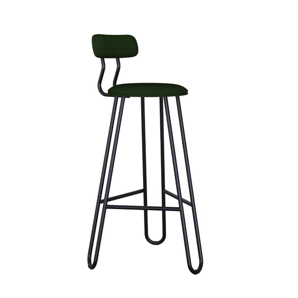 Conjunto 2 Banquetas Alta Ginger Com Encosto Verde Musgo City - 1