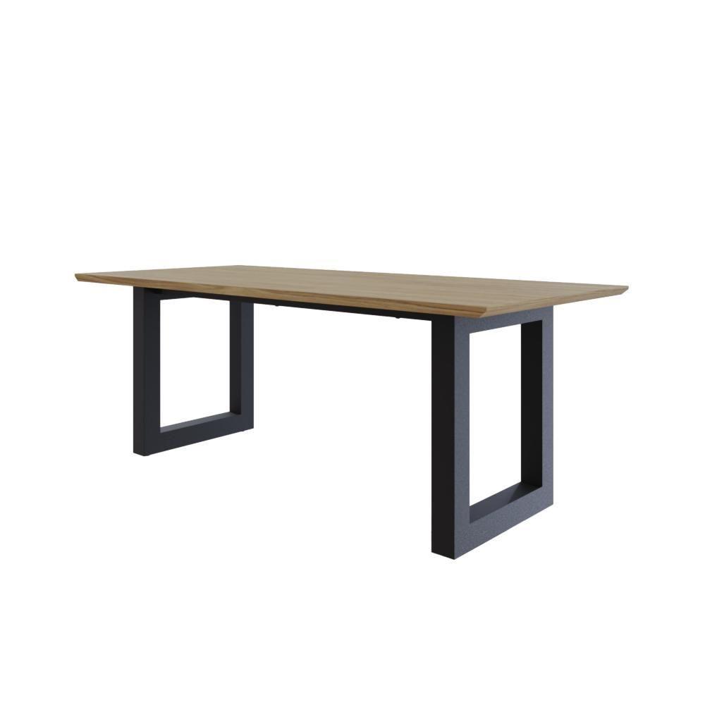 Mesa De Jantar Bronx Rg2 200x90x77cm Brmj9200rg2 Vermont Oak - Est.preta Vermont Oak/est.preta - 1