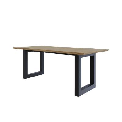 Mesa De Jantar Bronx Rg2 200x90x77cm Brmj9200rg2 Vermont Oak - Est.preta Vermont Oak/est.preta