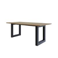 Mesa De Jantar Bronx Rg2 200x90x77cm Brmj9200rg2 Vermont Oak - Est.preta Vermont Oak/est.preta - 1