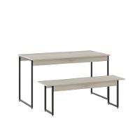 Mesa De Jantar Com 1 Banco Estilo Industrial Tub  Snow / Est.preta - 1