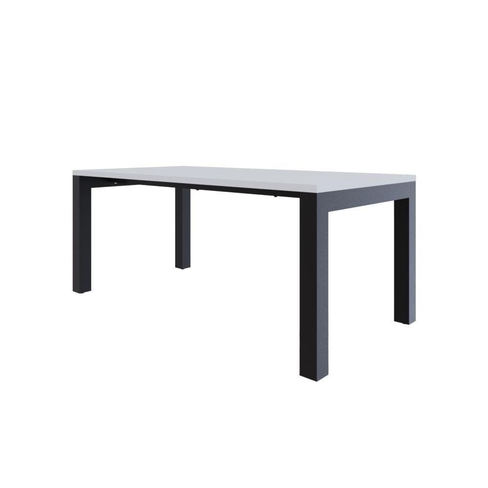 Mesa De Jantar Bronx U 180x90x77cm Brmj9180u Branco Tx - Est.preta Branco Tx/est.preta - 1