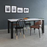 Mesa De Jantar Bronx U 180x90x77cm Brmj9180u Branco Tx - Est.preta Branco Tx/est.preta - 2