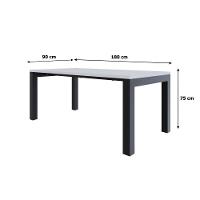 Mesa De Jantar Bronx U 180x90x77cm Brmj9180u Branco Tx - Est.preta Branco Tx/est.preta - 6