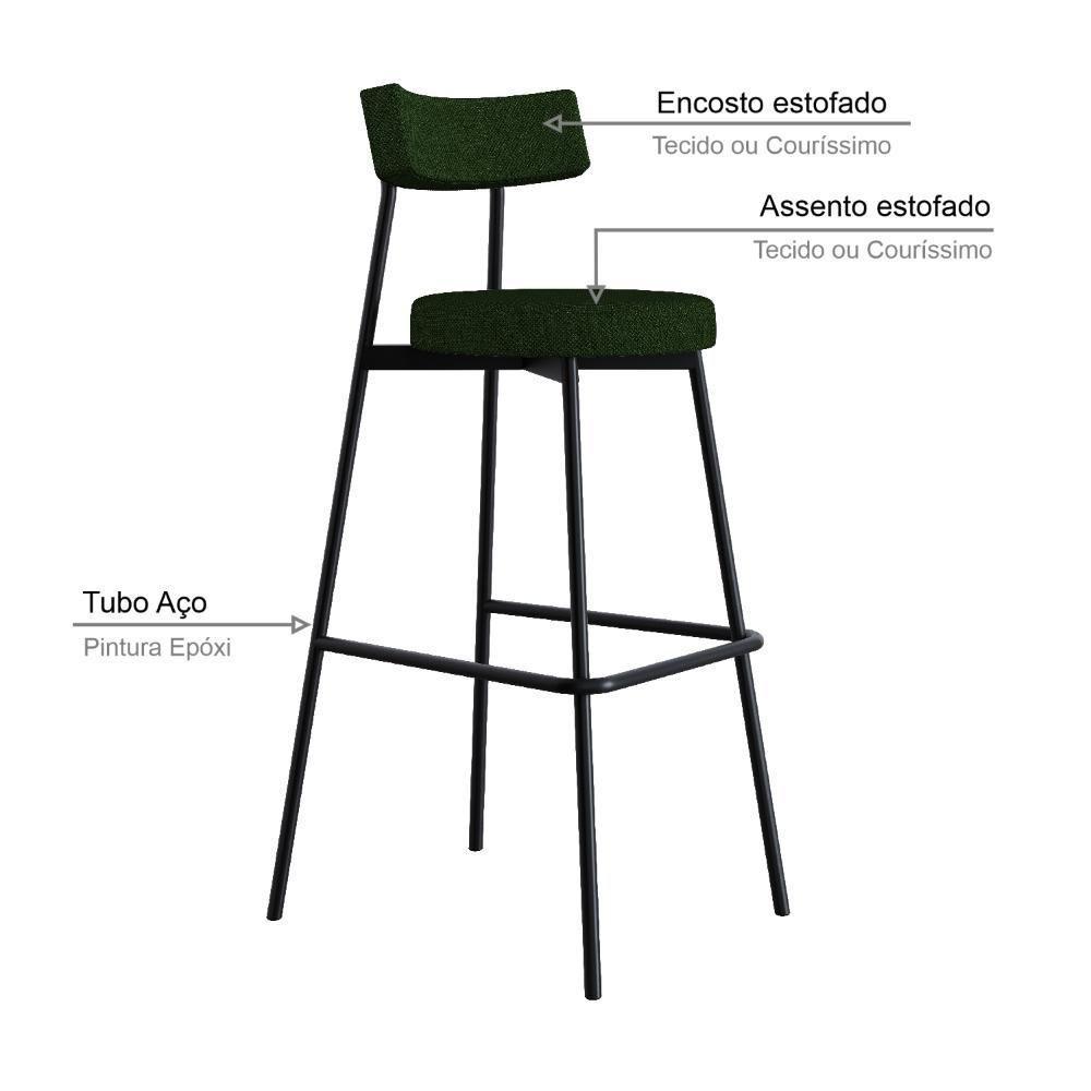 Banqueta Alta Stout Ae: 100 / Aa: 75cm Bqst7510 Verde Musgo City Verde Musgo City - 3