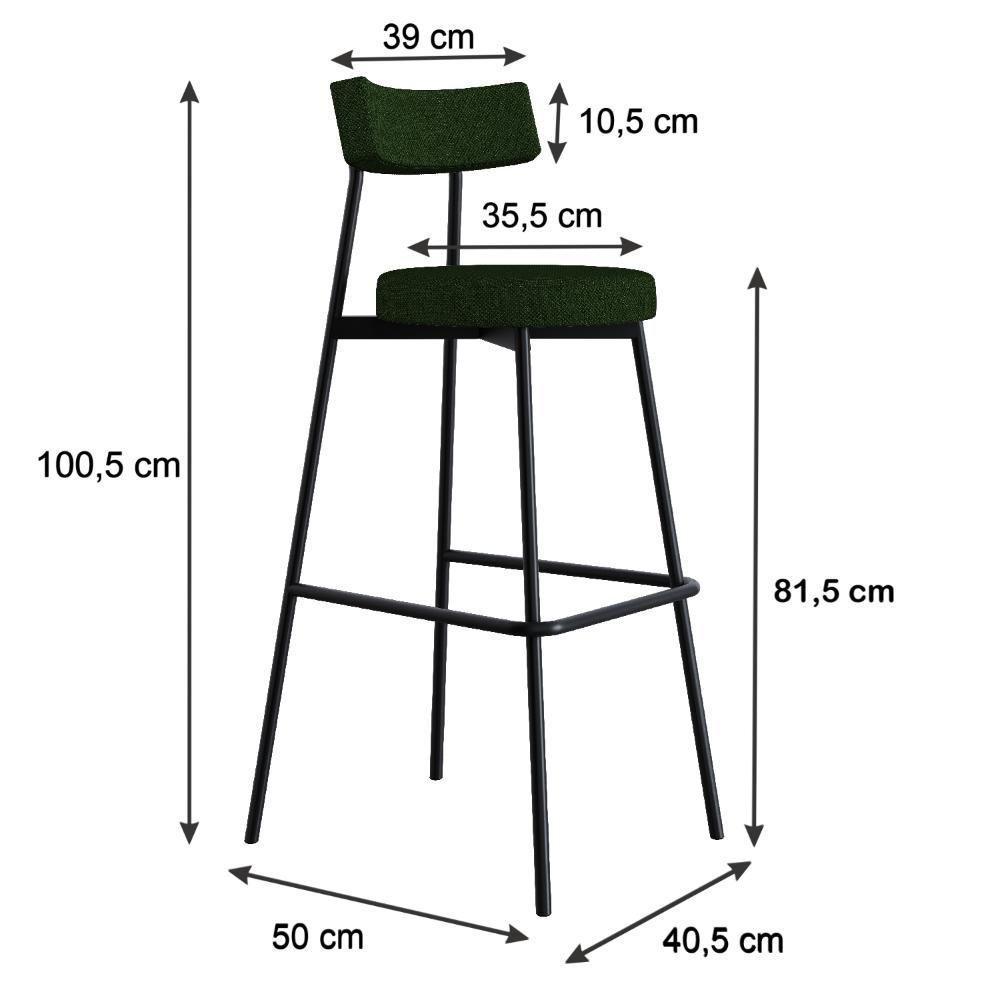 Banqueta Alta Stout Ae: 100 / Aa: 75cm Bqst7510 Verde Musgo City Verde Musgo City - 5