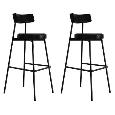 Banqueta Alta Stout Ae: 100 / Aa: 75cm C/02 Un. Bqst7510.2 Courino Preto Courino Preto