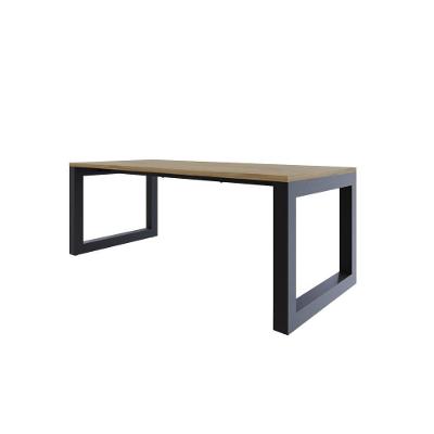 Mesa De Jantar Bronx 200x90x77cm Brmj9200 Vermont Oak - Est.preta Vermont Oak/est.preta