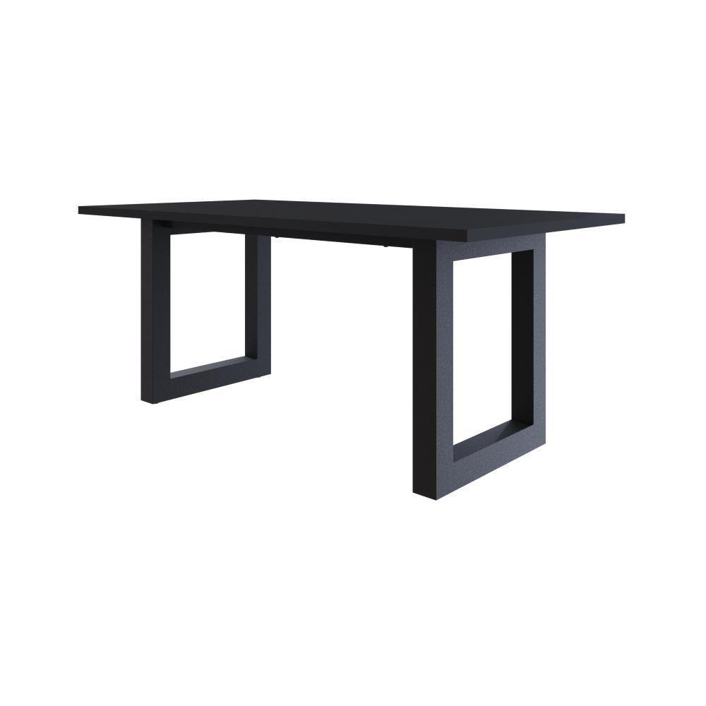 Mesa De Jantar Bronx R 180x90x77cm Brmj9180r Preto Tx - Est.preta Preto Tx/est.preta - 1
