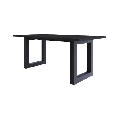 Mesa De Jantar Bronx R 180x90x77cm Brmj9180r Preto Tx - Est.preta Preto Tx/est.preta