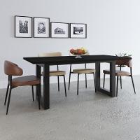 Mesa De Jantar Bronx R 180x90x77cm Brmj9180r Preto Tx - Est.preta Preto Tx/est.preta - 2