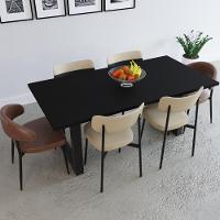 Mesa De Jantar Bronx R 180x90x77cm Brmj9180r Preto Tx - Est.preta Preto Tx/est.preta