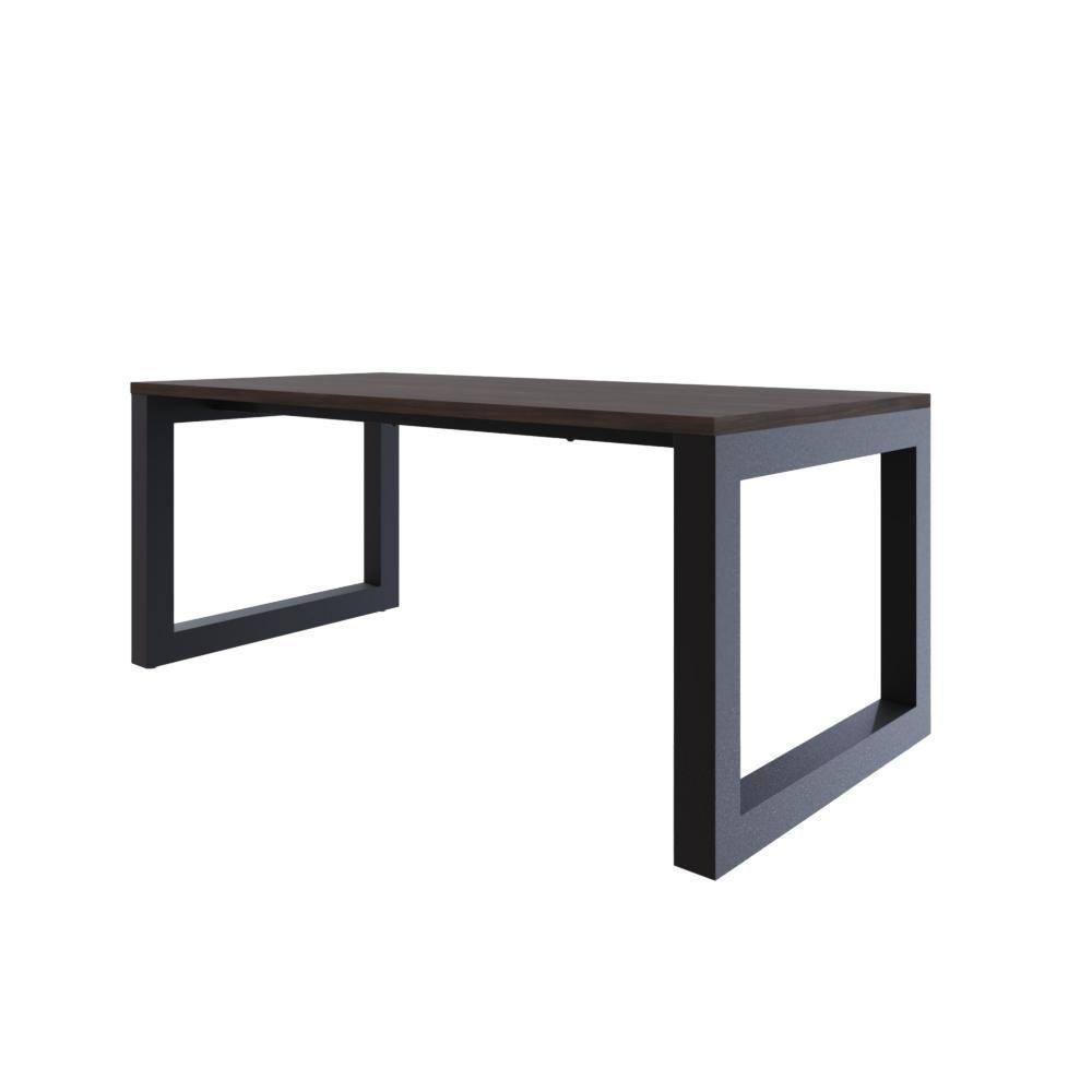 Mesa De Jantar Bronx 180x90x77cm Brmj9180 Terracota - Est.preta Terracota/est.preta - 1