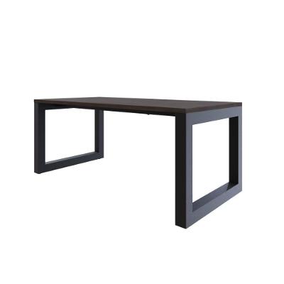 Mesa De Jantar Bronx 180x90x77cm Brmj9180 Terracota - Est.preta Terracota/est.preta