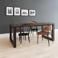 Mesa De Jantar Bronx 180x90x77cm Brmj9180 Terracota - Est.preta Terracota/est.preta - 2