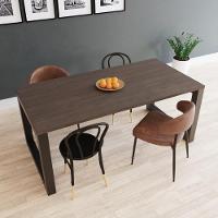 Mesa De Jantar Bronx 180x90x77cm Brmj9180 Terracota - Est.preta Terracota/est.preta