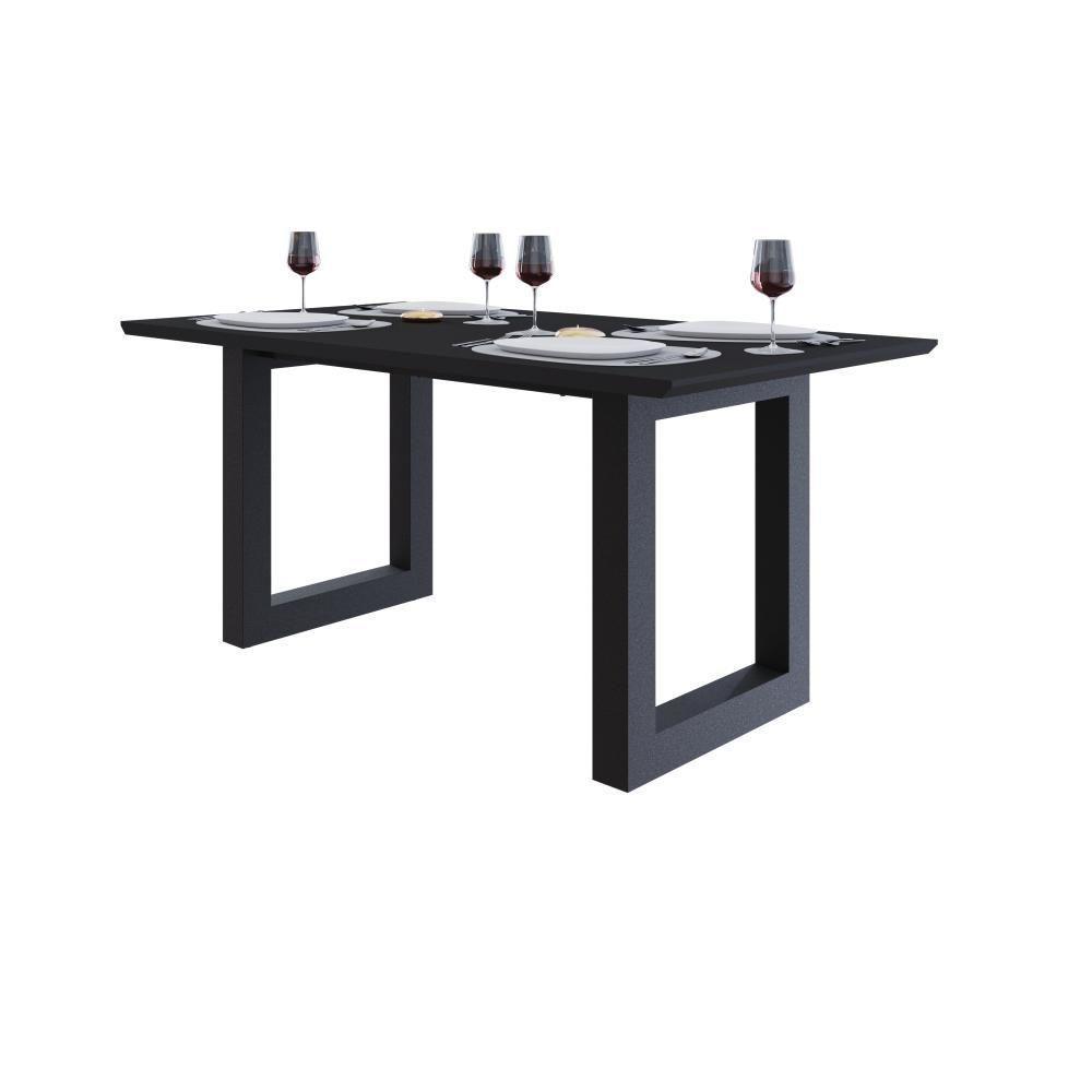 Mesa De Jantar Bronx Rg2 160x90x77cm Brmj9160rg2 Preto Tx - Est.preta Preto Tx/est.preta - 5