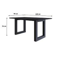 Mesa De Jantar Bronx Rg2 160x90x77cm Brmj9160rg2 Preto Tx - Est.preta Preto Tx/est.preta - 6