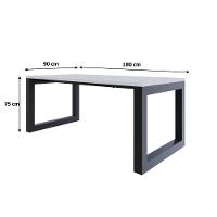 Mesa De Jantar Bronx 180x90x77cm Brmj9180 Branco Tx - Est.preta Branco Tx/est.preta - 6