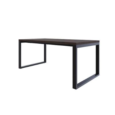 Mesa De Jantar Queens 180x90x77cm Qemj9180 Terracota - Est.preta Terracota/est.preta