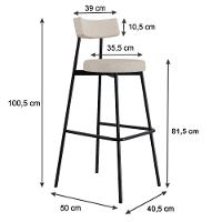 Banqueta Alta Stout Ae: 100 / Aa: 75cm Bqst7510 Areia Light City Areia Light City - 5