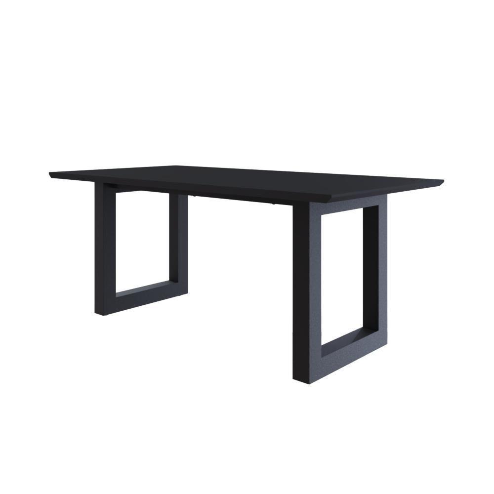 Mesa De Jantar Bronx Rg2 180x90x77cm Brmj9180rg2 Preto Tx - Est.preta Preto Tx/est.preta - 1