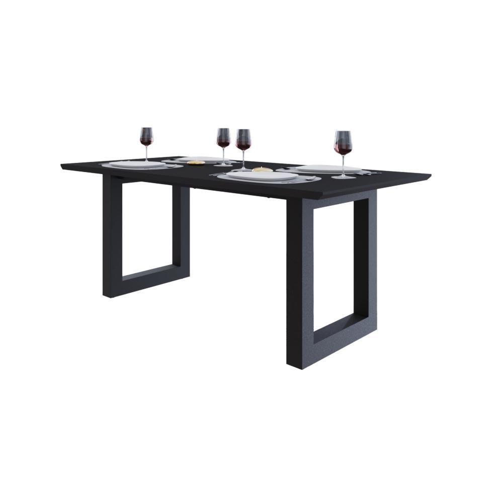 Mesa De Jantar Bronx Rg2 180x90x77cm Brmj9180rg2 Preto Tx - Est.preta Preto Tx/est.preta - 5