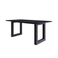 Mesa De Jantar Bronx Rg2 180x90x77cm Brmj9180rg2 Preto Tx - Est.preta Preto Tx/est.preta - 1