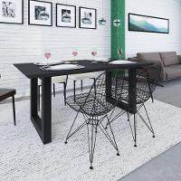 Mesa De Jantar Bronx Rg2 180x90x77cm Brmj9180rg2 Preto Tx - Est.preta Preto Tx/est.preta - 2