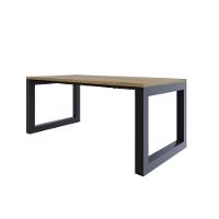Mesa De Jantar Bronx 180x90x77cm Brmj9180 Vermont Oak - Est.preta Vermont Oak/est.preta - 1