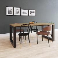 Mesa De Jantar Bronx 180x90x77cm Brmj9180 Vermont Oak - Est.preta Vermont Oak/est.preta - 2