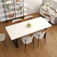 Mesa De Jantar Queens R 200x90x77cm Qemj9200r Branco Tx - Est.preta Branco Tx/est.preta