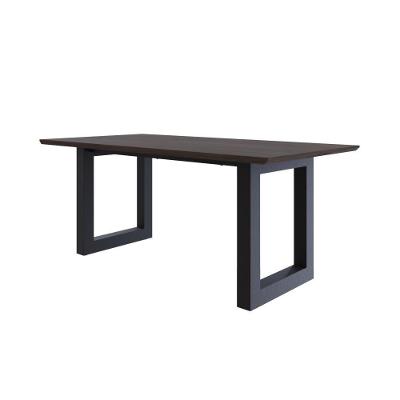 Mesa De Jantar Bronx Rg2 180x90x77cm Brmj9180rg2 Terracota - Est.preta Terracota/est.preta