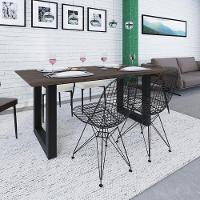 Mesa De Jantar Bronx Rg2 180x90x77cm Brmj9180rg2 Terracota - Est.preta Terracota/est.preta - 2