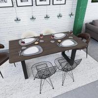 Mesa De Jantar Bronx Rg2 180x90x77cm Brmj9180rg2 Terracota - Est.preta Terracota/est.preta