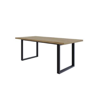 Mesa De Jantar Queens R 200x90x77cm Qemj9200r Vermont Oak - Est.preta Vermont Oak/est.preta