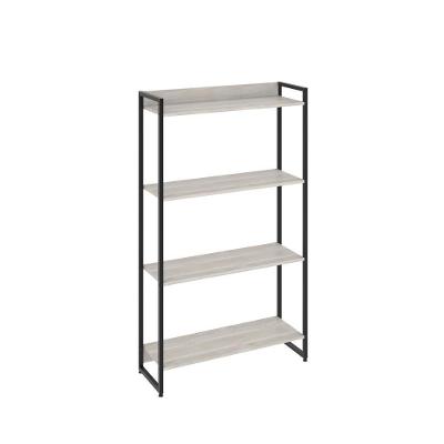 Estante Dynamica 80x30x146cm C/04 Prateleiras Snow / Est.preta Snow / Est.preta