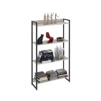 Estante Dynamica 80x30x146cm C/04 Prateleiras Snow / Est.preta Snow / Est.preta - 5