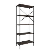 Estante C/05 Prateleiras 152x60x33cm Tub Tueh1565 Nogal - Est.preta Nogal / Est.preta - 6