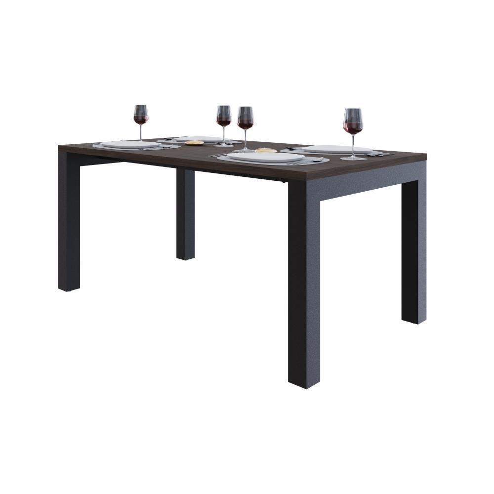 Mesa De Jantar Bronx U 160x90x77cm Brmj9160u Terracota - Est.preta Terracota/est.preta - 5