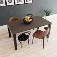 Mesa De Jantar Bronx U 160x90x77cm Brmj9160u Terracota - Est.preta Terracota/est.preta