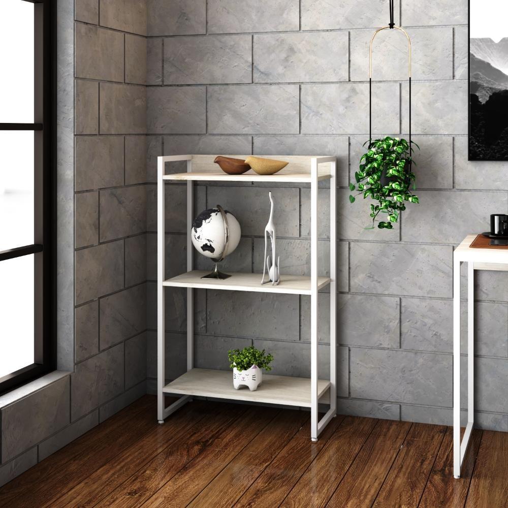 Estante Dynamica 60x30x104cm C/03 Prateleiras Snow / Est.branca Snow / Est.branca - 2