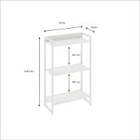 Estante Dynamica 60x30x104cm C/03 Prateleiras Snow / Est.branca Snow / Est.branca - 5