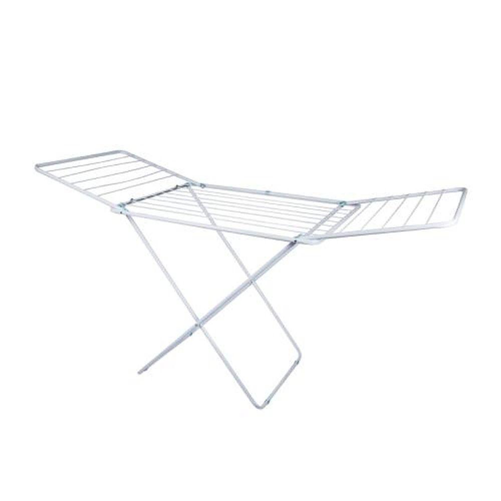 Varal De Chão Com Abas 174x70cm Branco - Suporta 25kg De Roupas - Mor - 1